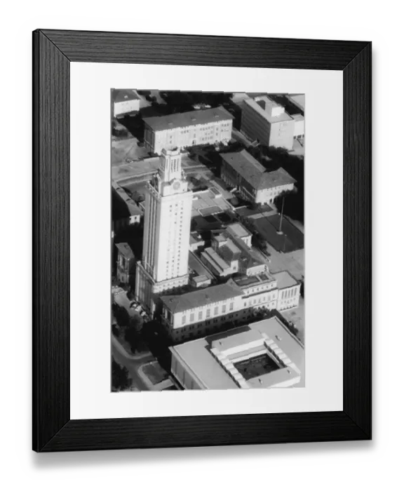 Framed Print : Aerial View of the University of Texas Framed Print : Aerial View of the University of Texas