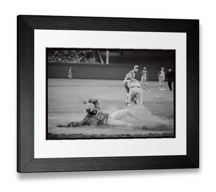 Framed Print : Sliding Home to Score Framed Print : Sliding Home to Score