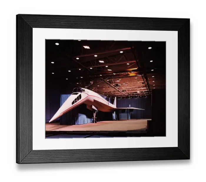Framed Print : View of Mockup of Lockheed 2000 Supersonic Transport Framed Print : View of Mockup of Lockheed 2000 Supersonic Transport
