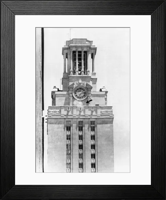 Framed Print : Clock Tower with Smoke from Sniper