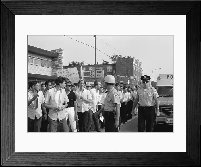 Framed Print : Segregationists at Civil Rights Demonstration Framed Print : Segregationists at Civil Rights Demonstration