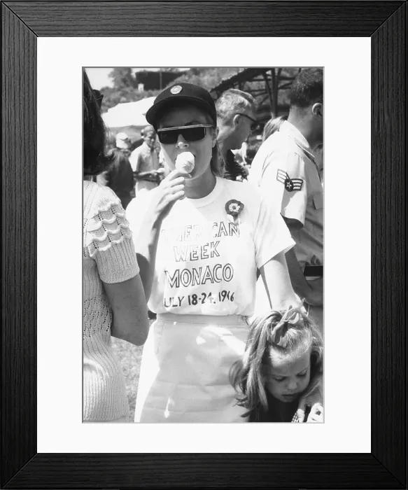 Framed Print : Grace Kelly Eating Ice Cream