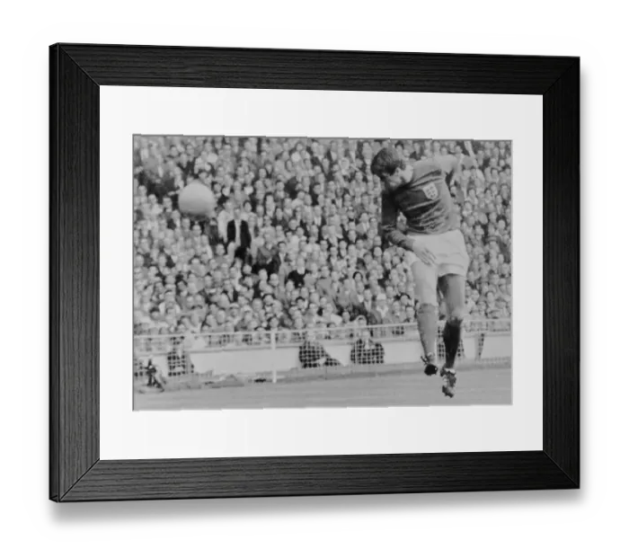 Framed Print : Geoff Hurst Heading the Ball Framed Print : Geoff Hurst Heading the Ball