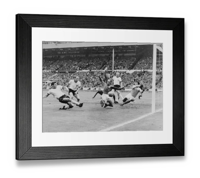 Framed Print : Soccer Players During World Cup Game