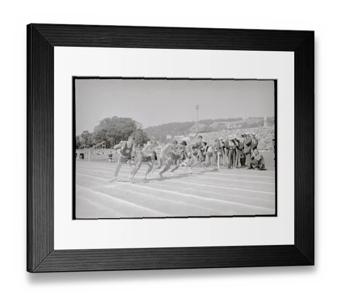 Framed Print : Jim Ryun at Racing Starting Point