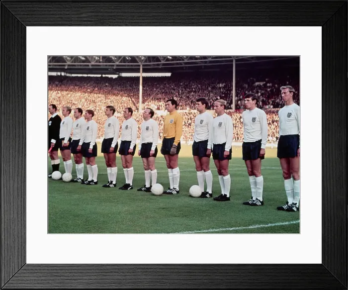 Framed Print : Portrait of the English Soccer Team Framed Print : Portrait of the English Soccer Team