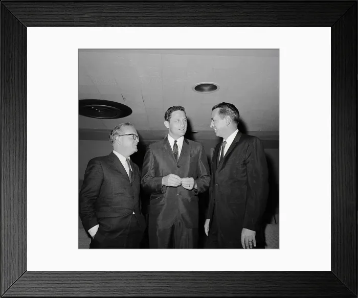 Framed Print : Truman Capote Conversing with Judiciary Committee Officials Framed Print : Truman Capote Conversing with Judiciary Committee Officials