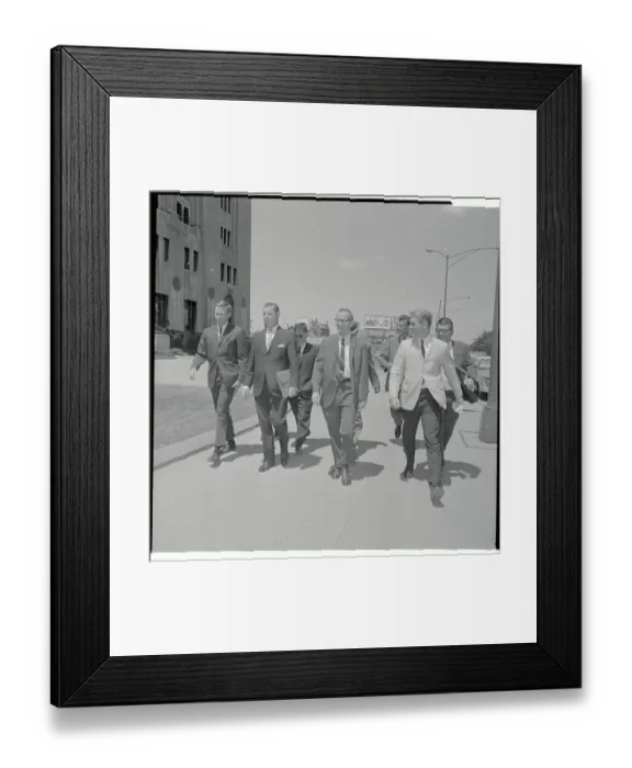 Framed Print : Attorney and Family Entering Hospital Framed Print : Attorney and Family Entering Hospital