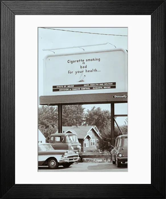 Framed Print : Anti-smoking Billboard in South Portland, Maine Framed Print : Anti-smoking Billboard in South Portland, Maine