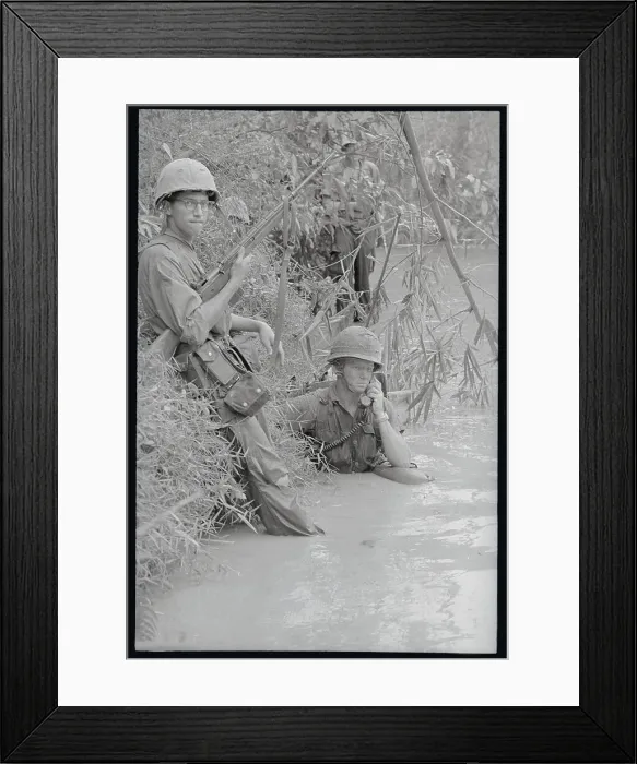Framed Print : US Marines Wading Trough River Framed Print : US Marines Wading Trough River