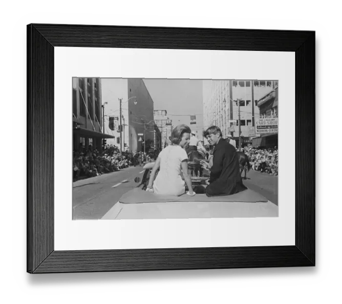 Framed Print : Robert and Ethel Kennedy Riding Atop a Convertible Framed Print : Robert and Ethel Kennedy Riding Atop a Convertible