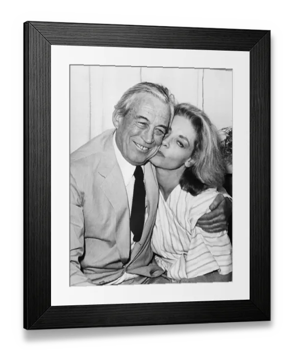 Framed Print : John Huston and Lauren Bacall Framed Print : John Huston and Lauren Bacall