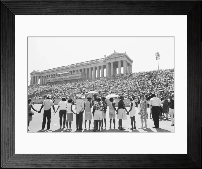 Framed Print : Chicago Crowd During Freedom Rally Framed Print : Chicago Crowd During Freedom Rally