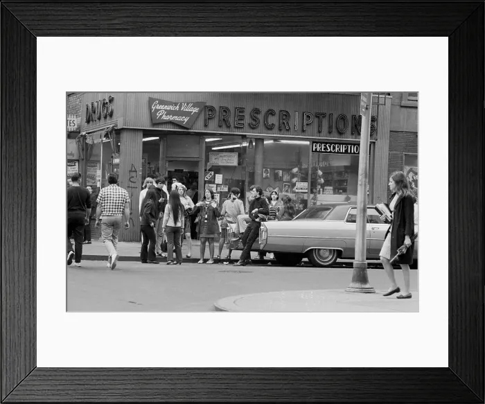 Framed Print : Hanging Out on Street Corner in Greenwich Village Framed Print : Hanging Out on Street Corner in Greenwich Village