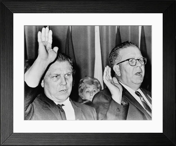 Framed Print : Jimmy Hoffa and Frank Fitzsimmons Taking Oath Framed Print : Jimmy Hoffa and Frank Fitzsimmons Taking Oath