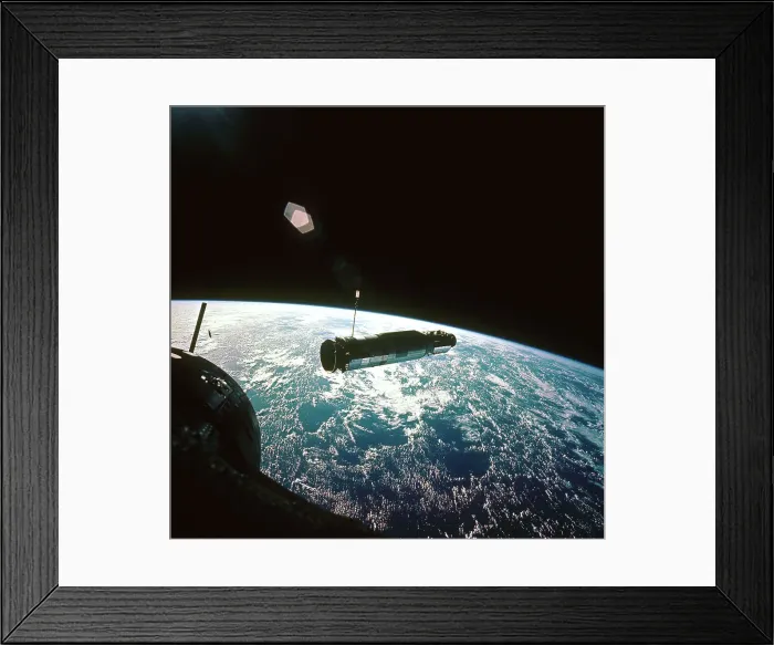 Framed Print : View of Agena Target Docking Vehicle Framed Print : View of Agena Target Docking Vehicle