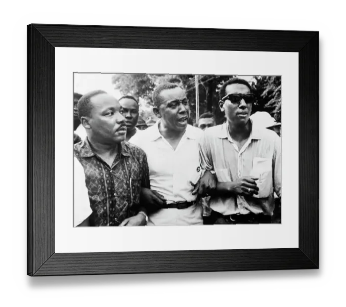 Framed Print : Civil Rights Leaders at March Framed Print : Civil Rights Leaders at March
