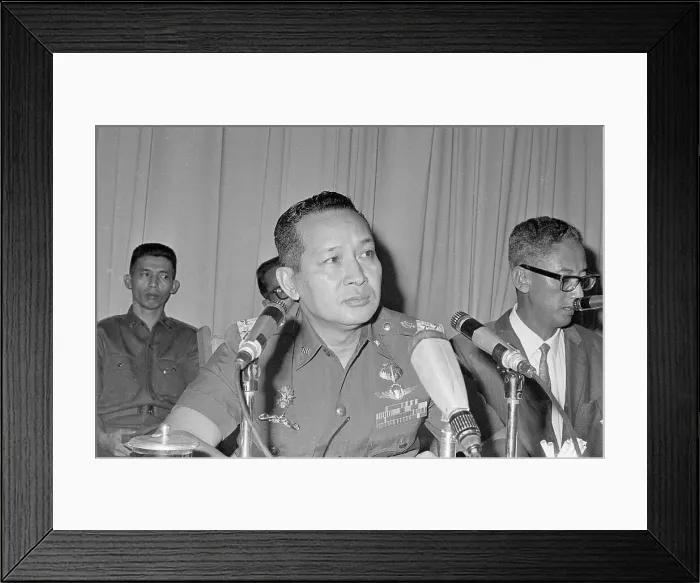 Framed Print : Suharto Speaks at Press Conference Framed Print : Suharto Speaks at Press Conference
