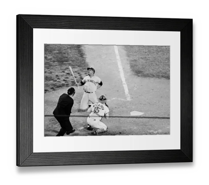 Framed Print : Mays Hit By Pitch at Home Plate Framed Print : Mays Hit By Pitch at Home Plate