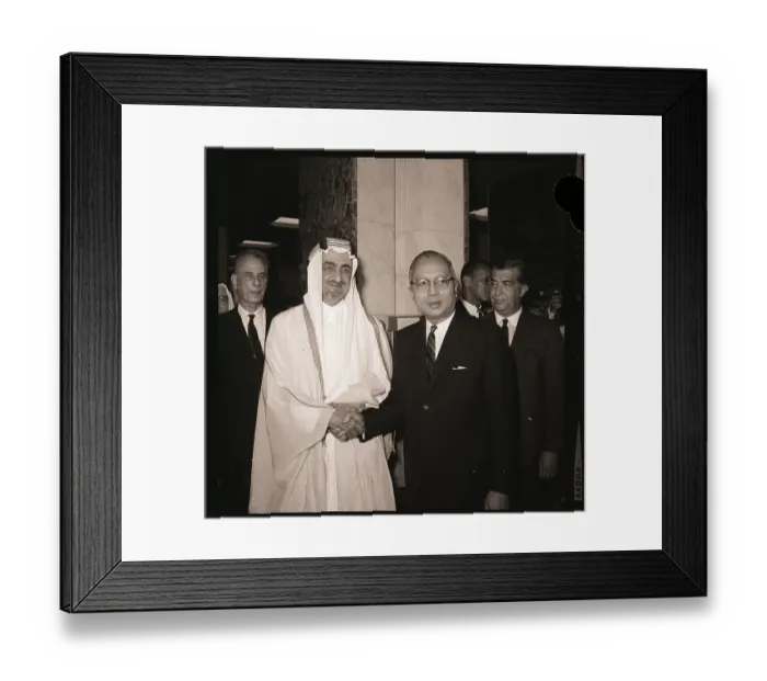 Framed Print : U Thant and King Faisal Shake Hands at UN Framed Print : U Thant and King Faisal Shake Hands at UN
