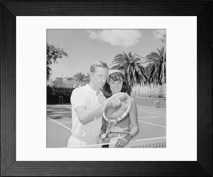 Framed Print : Rod Laver and His Wife at Tournament Framed Print : Rod Laver and His Wife at Tournament
