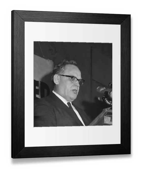 Framed Print : Closeup of Gus Hall Delivering Speech Framed Print : Closeup of Gus Hall Delivering Speech