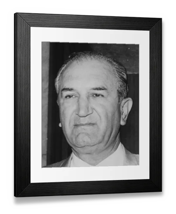 Framed Print : Gangster Joseph Bonanno Arriving at Federal Court