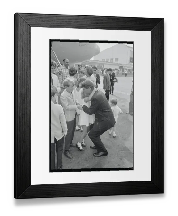Framed Print : Robert Kennedy Hugging His Daughter Framed Print : Robert Kennedy Hugging His Daughter