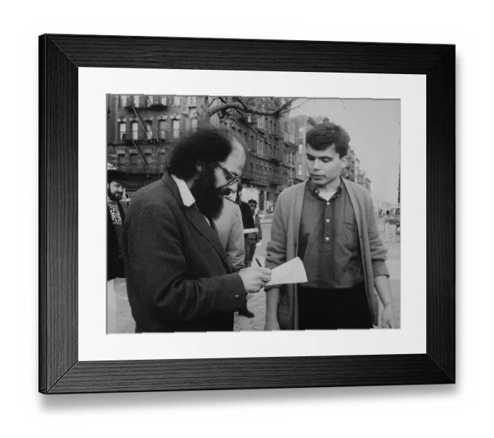 Framed Print : Allen Ginsberg Signing Anti-War Petition Framed Print : Allen Ginsberg Signing Anti-War Petition