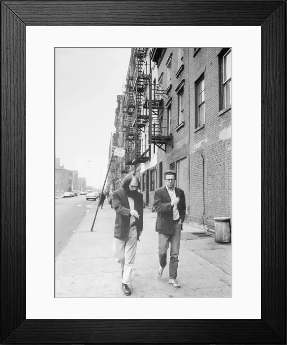 Framed Print : Allen Ginsberg Walking with Peter Orlovsky