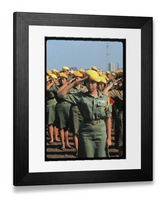Framed Print : Student Forces Shown During Military Review Framed Print : Student Forces Shown During Military Review