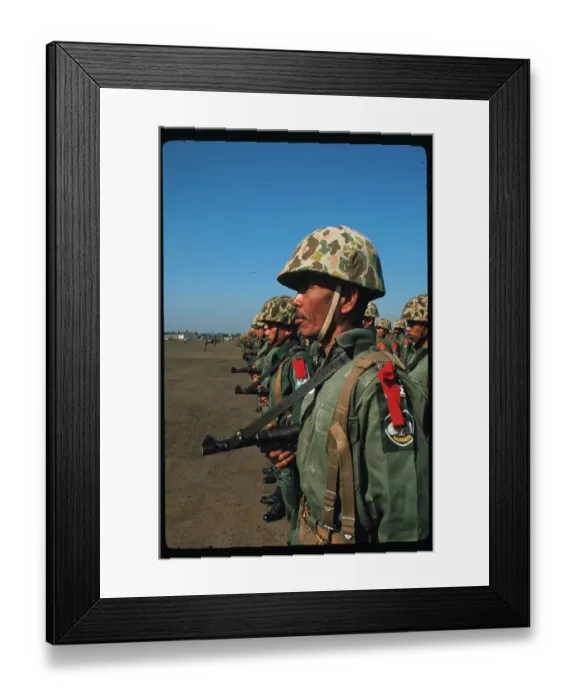 Framed Print : Members of Army Infantry Unit Shown During Review Framed Print : Members of Army Infantry Unit Shown During Review