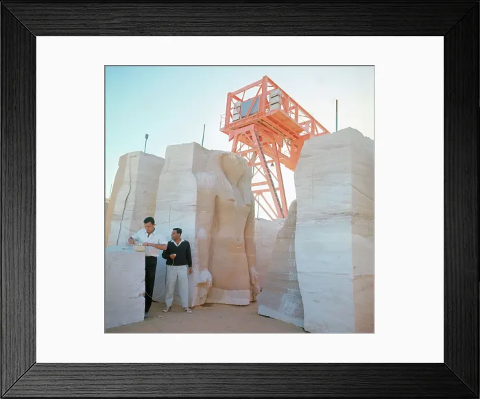 Framed Print : Dismantling of Abu Simbel Temple Framed Print : Dismantling of Abu Simbel Temple