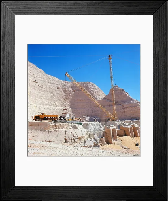 Framed Print : Workers Reassembling Temple Framed Print : Workers Reassembling Temple