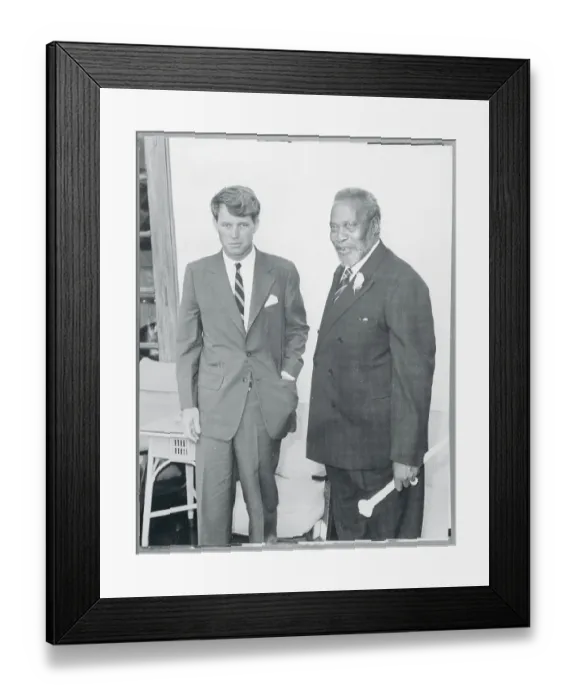 Framed Print : Robert Kennedy Standing Next to Jomo Kenyatta Framed Print : Robert Kennedy Standing Next to Jomo Kenyatta