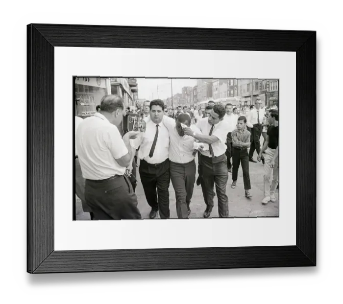 Framed Print : Man with Head Injury Aided by Friends Framed Print : Man with Head Injury Aided by Friends