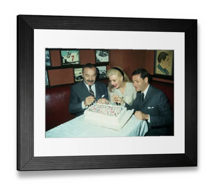 Framed Print : Ginger Rogers and Colleagues Lighting Candles on a Cake Framed Print : Ginger Rogers and Colleagues Lighting Candles on a Cake