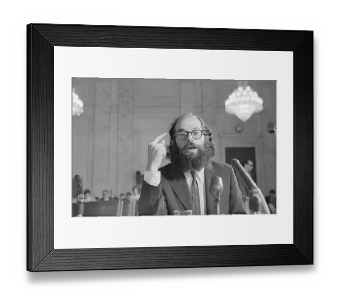 Framed Print : Allen Ginsberg Giving a Speech Framed Print : Allen Ginsberg Giving a Speech