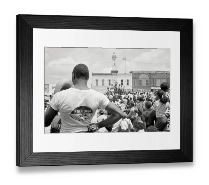 Framed Print : Man Wearing Freedom Now Core T-Shirt Framed Print : Man Wearing Freedom Now Core T-Shirt