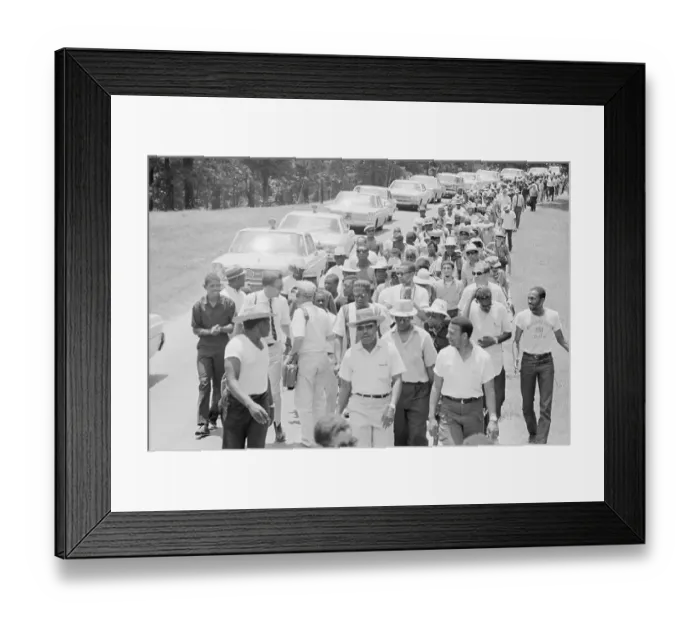 Framed Print : Dr. Martin L. King Leading Crowd into March Framed Print : Dr. Martin L. King Leading Crowd into March
