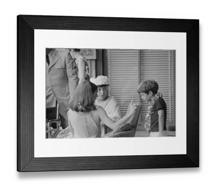 Framed Print : Jackie Kennedy Correcting Her Son JFK Jr Framed Print : Jackie Kennedy Correcting Her Son JFK Jr