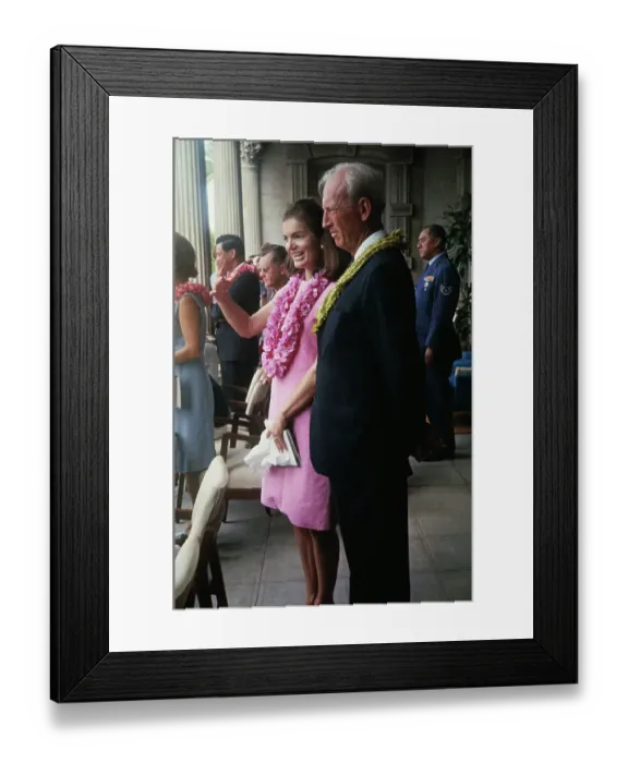 Framed Print : Jacqueline Kennedy And Governor John Burns Framed Print : Jacqueline Kennedy And Governor John Burns