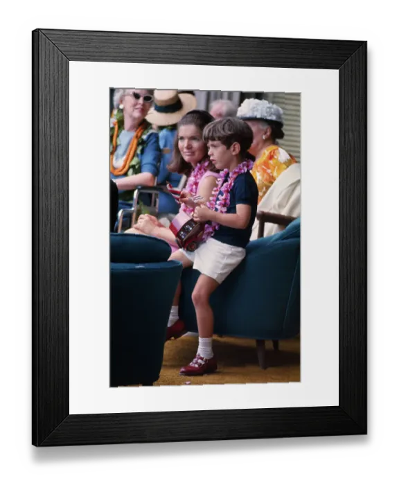 Framed Print : Jacqueline Kennedy and Young John F. Kennedy Jr. Sitting in Audience Framed Print : Jacqueline Kennedy and Young John F. Kennedy Jr. Sitting in Audience