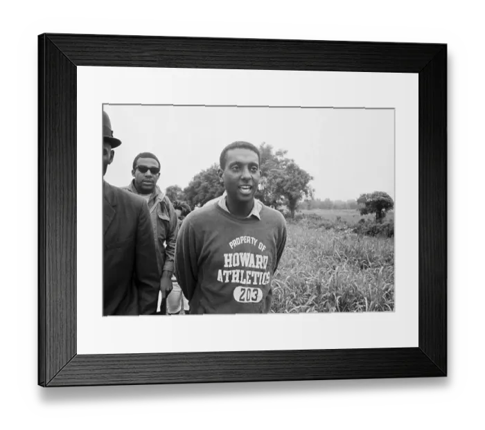 Framed Print : Stokely Carmichael at Mississippi Freedom March Framed Print : Stokely Carmichael at Mississippi Freedom March