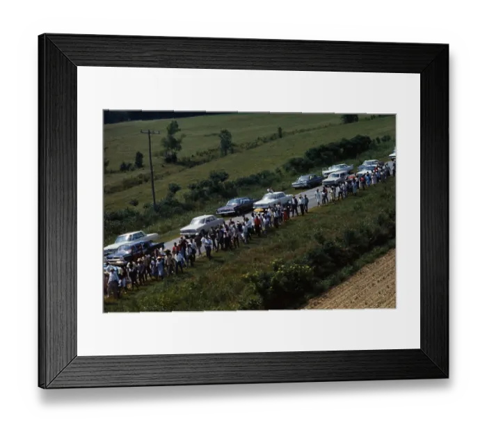 Framed Print : Aerial View of Mississippi Freedom Marchers Framed Print : Aerial View of Mississippi Freedom Marchers