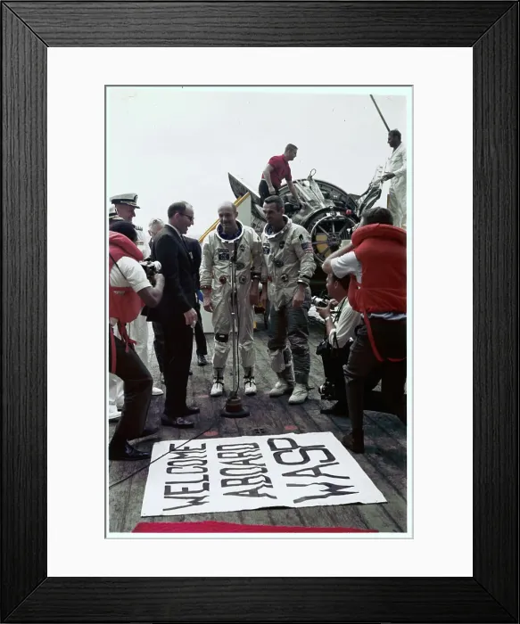Framed Print : Eugene Cernan and Thomas Stafford Being Welcomed Framed Print : Eugene Cernan and Thomas Stafford Being Welcomed