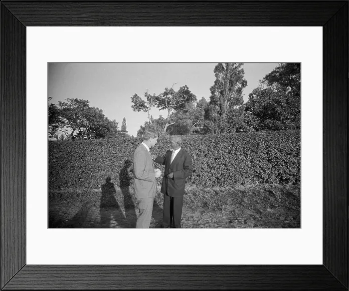 Framed Print : Robert Kennedy Talking With Albert Luthuli Framed Print : Robert Kennedy Talking With Albert Luthuli