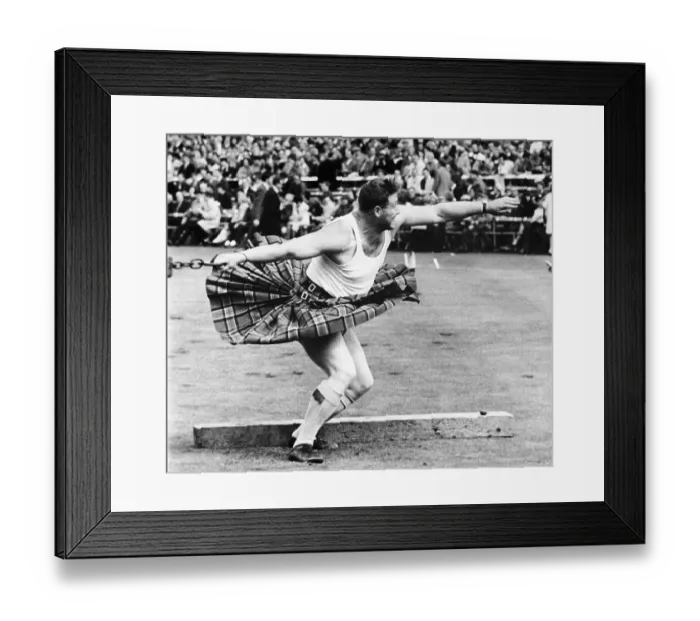 Framed Print : Scotsman Throwing Hammer Framed Print : Scotsman Throwing Hammer