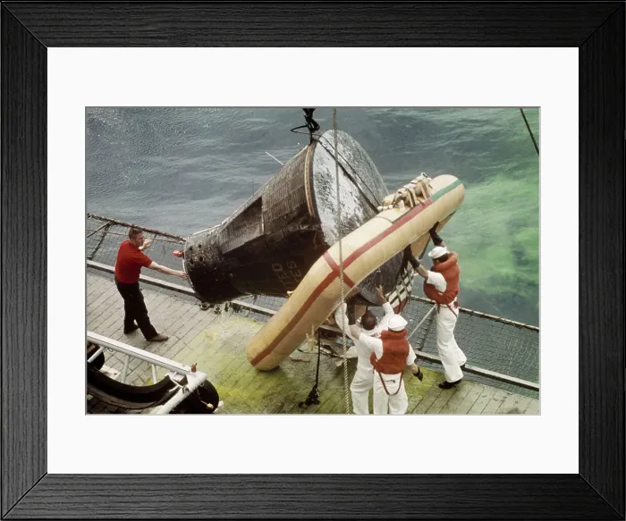 Framed Print : Recovery Of Gemini Spacecraft