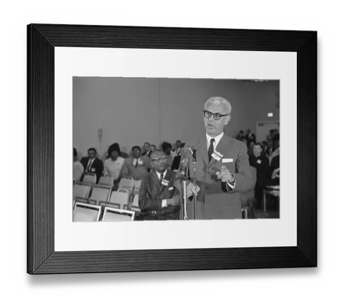 Framed Print : Goldberg Addresses White House Conference